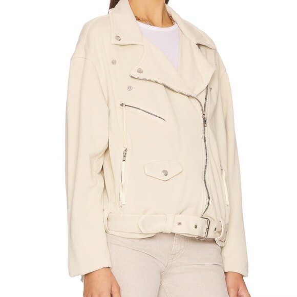 Free People Rebel Rebel Knit Moto Jacket - New with Tags - Vanilla - S - Picture 3 of 4